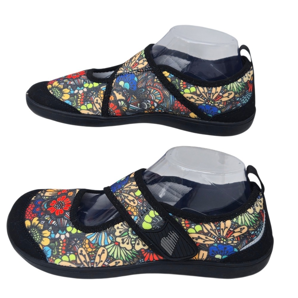 Barefoot Walking Shoes 7.5 Wide Floral Mary Jane Minimalist Colorful Comfortable